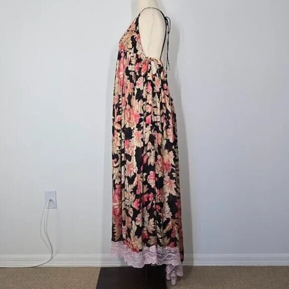 FREE PEOPLE Primmy Printed  Maxi Dress XL Black Combo NEW - Picture 5 of 10